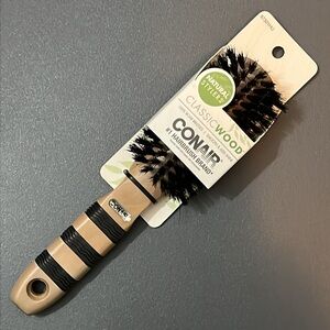 NEW Conair Classic Wood 100% Boar Bristle Brush